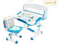 Mealux EVO Комплект мебели (столик + стульчик + лампа) BD-10 blue (с лампой)
