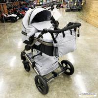 Коляска Luxmom 555 2в1 Серый лен