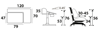 Mealux Комплект Mealux парта Sherwood Energy + Match F (арт. BD-830 W/BL Energy+Y-528 F)