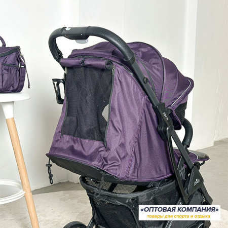 Коляска JOYOY Фиолетовая (рама черная) механика