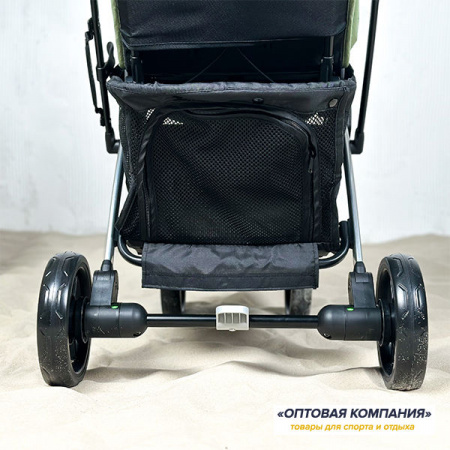 Коляска JOYOY Зеленая (рама серебряная) механика