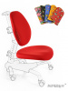 ErgoKids Чехол KR для кресел Y-517/Y-718 красный однотонный